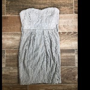 Strapless lace dress